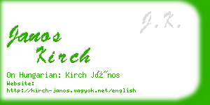 janos kirch business card